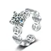 Agita el sonido del dinero de bienestar más vendido inmediatamente dinero anillo chapado en plata chicas anillo abierto anillo en stock al por mayor