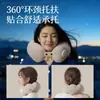 Almohada inflable de viaje portátil soporte para el cuello almohada presionar para inflar almohada en forma de U turismo hombro cuello almohada de cuello plegable almohada para avión
