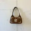 Bolsa vintage estilo japonês para axila feminina, nova coleção 2026, design de alta qualidade, adequada para o dia a dia, com detalhes bordados, bolsa de ombro versátil, bolsa transversal moderna