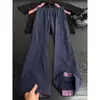 Pantalones de patchwork de secado rápido estilo americano para hombre, diseño de verano con un corte limpio, pantalones rectos de bloques de color, pantalones largos elegantes y sofisticados