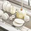 Estante retráctil multifuncional para fregadero, escurreplatos, escurridor de agua, estante de almacenamiento multifuncional para fregadero de cocina