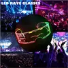 Óculos Luminosos de Ficção Científica Adereços de Atmosfera de Ficção Científica Óculos de Tecnologia Disco Jumping Coloridos Óculos Luminosos Incríveis