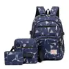 Mochila Casual Transfronteriza de Tres Piezas Cuadrada Moda Estampada Bolsa Escolar para Estudiantes Mochila Deportiva Casual de Gran Capacidad para Hombres