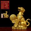Lingote de Cobre Dinheiro Cão Doze Signos Cão Estatueta Pug Enfeite para Loja Casa Sala de Estar Decoração