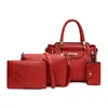 Bolso de Mujer 2023 Nuevo Estilo Europeo y Americano Juego de Cuatro Piezas, Bolso de Hombro de Gran Capacidad, Bolso Cruzado, Bolso de Mano, Esencial para el Trayecto