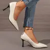 Zapatos de Salón Simples de Punta Fina para Primavera y Otoño, Zapatos de Boca Baja, Tacones Altos Delgados, Tallas Grandes 40-45, Zapatos Amazon