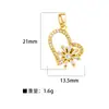 Accesorios para joyería diy directos de fábrica colgante H chapado en cobre colgante simple de piedra ojo de gato colgante de cisne microincrustado sin cadena