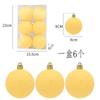 Nueva bola de Navidad al por mayor transfronteriza color macarrón bola agrietada accesorios de decoración para árbol de Navidad 6cm 8cm Paquete de 6