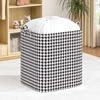 Cordão dobrável houndstooth saco de armazenamento não-tecido de algodão em movimento acolchoado roupas sundries cesto de armazenamento com saco de armazenamento de alça
