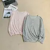 Colección nueva Primavera/Otoño 2026: Camisa básica de manga larga con botones y rayas, camiseta fina tipo Henley para cubrir, top versátil para mujer