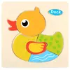 Rompecabezas de madera infantil de dibujos animados tridimensional para bebés, juguete educativo de desarrollo temprano, animal, tráfico, juguete de mano, 2-3 años