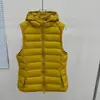 Chamarra de Plumas Pinghu 2026 Otoño/Invierno Nuevo Estilo 90% Plumón de Pato Blanco Chaleco de Plumas Acanalado Corto con Capucha Ajuste Delgado