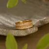 2025 Nueva Tienda de Oro Mismo Estilo Vietnamita Shagin Anillo de Trigo Moda Elegante Anillo Versátil Regalo para Novia