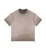 Camiseta de algodão pesado 260g manga curta estilo vintage ombro com gradiente solta oversized colete transfronteiriço