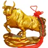 Venta al por mayor de fábrica Ornamento de Toro de Cobre Majestuoso como un Toro Arcoíris Escritorio de Oficina Artesanía de Cobre Regalo Zodiaco
