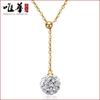 Wei Hua Corea Shambhala Collar de Moda Colgante Collar de Bola Completamente Diamantado Collar de Moda Colgante de Pedrería Joyería