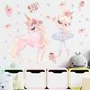 Adesivos de parede de desenho animado rosa unicórnio princesa estrela flor quarto infantil jardim de infância sala de dança adesivos decorativos atacado