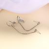 Aretes de botón de cola de pez delfín moda femenina elegante personalidad sirena Ji sueño flash Diamante sirena espuma clip para hueso de la oreja