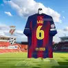 2526 Camisa do Barcelona Número 10 Yamal, Número 9 Lewandowski, Número 11 Raphinha, Uniformes de Futebol Casa e Fora
