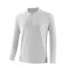 Outono e inverno esportes ao ar livre masculino casual fitness secagem rápida moletom com gola alta, meio zíper, manga longa top de treinamento para corrida