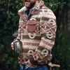2023 Nueva Estación Independiente Transfronteriza Europea y Americana Otoño/Invierno Sudadera Casual de Franela con Felpa y Bolsillo con Botones