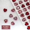 Ankora vinho vermelho unha arte diamante decoração retangular oval grande coração torto pilha diamante desgaste acessórios para unhas atacado