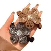 Anillo para el Cabello Flor de Diamante Flash Estilo Coreano Cuerda para el Cabello Bola de Cola de Durazno Sentido de Alta Calidad Alta Elasticidad Duradera Cuerda para el Cabello Tocado de Lujo Ligero