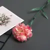 Venta al por mayor de fábrica clavel individual flor artificial decoración de hogar boda accesorios para fotografía adornos de flores falsas de alta calidad