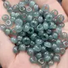 Jade cuarzita, cuentas de jade de agujero grande, cuentas de ábaco, cuentas de jade sueltas, aceite de agua azul, verde, anillos redondos, anillos colgantes, cuentas espaciadoras, joyería