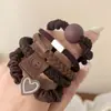 Elástico para Rabo de Cavalo Trançado Feminino, Elástico de Cabelo Elegante, Elástico de Borracha de Alta Elasticidade e Durável, Novo Acessório de Cabeça, Mix e Match de Prendedores de Cabelo