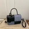 Bolso Pequeño Cuadrado de Costura de Color Contrastante de Diseño de Nicho para Mujer Nuevo Estilo 2025 Bolso Cruzado de Textura Simple Bolso de Hombro a la Moda