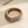 Pulsera redonda de resina con degradado minimalista transfronteriza europea y americana, pulsera de muñeca geométrica de moda vintage, joyería de nicho de alta gama para mujer