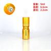 En stock frasco de cuenta dorada galvanizada columna de acero frasco de perfume cuenta de vidrio cosmético para masaje frasco de aceite esencial 30ml100ml