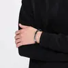 Pulsera Trenzada de Cuero con Fibra de Carbono de Moda del Fabricante Original, Joyería de Pulsera Retro de Acero Inoxidable Versátil y a la Moda para Hombre