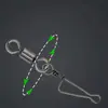 Ganchos Giratorios de Ocho para Pesca al por Mayor, Ganchos Giratorios para Señuelos de Peces Grandes, Ganchos Giratorios Estilo Americano + Mosquetones Italianos, Acero Inoxidable con Fuerte Fuerza de Tracción