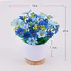 Suministrado directamente por el fabricante: tela de seda flores artificiales en macetas redondas, adornos decorativos de escritorio, flores artificiales, plantas artificiales en maceta, decoraciones de interior, margaritas