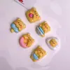 Desenho Animado Estilo Japonês Brilhante Urso Manteiga Resina DIY Presilha de Cabelo Grampo de Cabelo Aplique Capa de Celular Pequeno Acessório