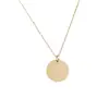 Lele Joyería Colgante de Disco de Acero Inoxidable de Moda Se Puede Grabar Estilo Sencillo Regalo para Niñas Cadena Exquisita para la Clavícula