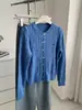 Elegante Cárdigan de Punto Trenzado con Bordado Retro y Cuello Redondo para Mujer 2026 Otoño Invierno Estilo Coreano Cálido Chaqueta Suéter para Persona Baja
