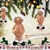 Adornos Navideños de Papá Noel Desnudo Travieso Nuevo Acrílico Colgante de Árbol de Navidad de Papá Noel Travieso