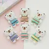Nuevos Overoles de Peluche de Dibujos Animados Oso de Peluche Suave Lindo Oso Sonrojado Muñeco Broche Decoración Accesorios para Mochila Escolar de Estudiante
