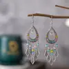 Joyería Daisy Nuevos Pendientes de Forma de Gota de Agua Microincrustados Pendientes Largos de Tachuela de Cristal Accesorios Creativos Transfronterizos para Mujer