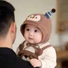 Novos chapéus de outono e inverno para bebês, fofos e quentes, toucas protetoras de orelha e moleira para bebês meninos e meninas, toucas com proteção contra o vento para recém-nascidos