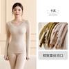 Ropa interior térmica para mujer con encaje, fina, de lana de oveja, acrílica, calefactora, moldeadora del cuerpo, conjunto de ropa y pantalones de otoño, capa base de invierno