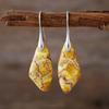 Pendientes de piedra natural de estilo bohemio nuevos de alta calidad, pendientes ligeros de lujo, joyería de moda transfronteriza europea y americana al por mayor