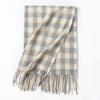 Bufanda Retro Maillard para Mujer, de Alta Gama, Versátil, Cálida y Gruesa, Atmósfera Coreana, Bufanda de Cuadros para Pareja de Invierno