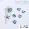 Joyería para uñas de amor colorida al por mayor Diamante de cristal para uñas con fondo puntiagudo en forma de corazón de melocotón Super Flash
