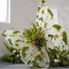 Decoración de ventana de exhibición de flores artificiales de mariposa gigante, soporte de mariposa floral, flor decorativa para accesorios de fotos y exhibición