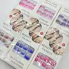 Novos Estilos de Impressão para Unhas dos Pés, Unhas Usáveis, Estilo Europeu e Americano, Produtos Quentes de Comércio Exterior, Especialmente Projetados para 12 Peças, Atacado de Fábrica com Cola em Gel
