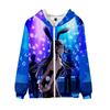 Serie Juvenil, ropa de lino de isla de piso, otoño e invierno, suéter holgado informal con estampado, capucha y cremallera, chaqueta deportiva con capucha